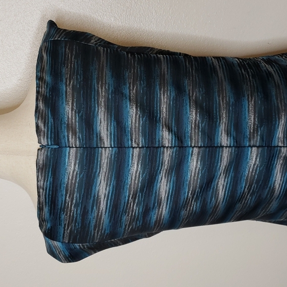 Antonio Melani Sheath Metallic Dress Y2K 90s Vintage Shimmer Elegant Summer Chic - Picture 5 of 9